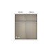 Drehtürenschrank >Acero< in grau metallic / Spiegel - 181x210x54 (BxHxT)