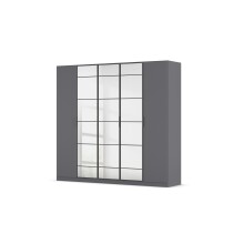 Drehtürenschrank >Acero< in grau metallic /...