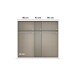 Drehtürenschrank >Acero< in grau metallic / Spiegel - 226x210x54 (BxHxT)