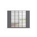 Drehtürenschrank >Acero< in grau metallic / Spiegel - 271x210x54 (BxHxT)