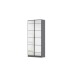 Drehtürenschrank >Acero< in Spiegel / grau metallic - 91x210x41 (BxHxT)
