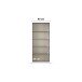 Drehtürenschrank >Acero< in Spiegel / grau metallic - 91x210x41 (BxHxT)