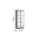 Drehtürenschrank >Acero< in Spiegel / grau metallic - 91x210x41 (BxHxT)