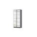 Drehtürenschrank >Acero< in Spiegel / grau metallic - 91x210x41 (BxHxT)