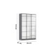 Drehtürenschrank >Acero< in Spiegel / grau metallic - 136x210x41 (BxHxT)