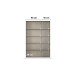 Drehtürenschrank >Acero< in Spiegel / grau metallic - 136x210x41 (BxHxT)