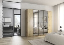 Drehtürenschrank >Acero< in Eiche Artisan /...