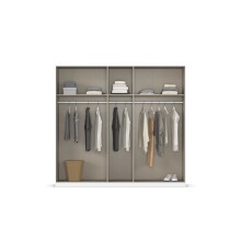 Drehtürenschrank >Acero< in Eiche Artisan / Spiegel - 226x210x54 (BxHxT)