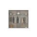 Drehtürenschrank >Acero< in Eiche Artisan / Spiegel - 226x210x54 (BxHxT)