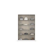 Drehtürenschrank >Acero< in Spiegel / Eiche Artisan - 136x210x41 (BxHxT)