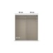 Schwebetürenschrank >Mosbach< grau metallic / Eiche Artisan - 181x210x62 (BxHxT)