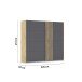 Schwebetürenschrank >Mosbach< in grau metallic / Eiche Artisan - 226x210x62 (BxHxT)