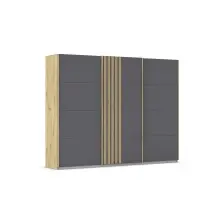 Schwebetürenschrank >Mosbach< in grau metallic...