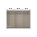 Schwebetürenschrank >Mosbach< in grau metallic / Eiche Artisan - 271x210x62 (BxHxT)