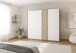 Schwebetürenschrank >Mosbach< in alpinweiß / Eiche Artisan - 226x210x62 (BxHxT)