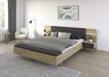 Bettanlage >Mosbach< in Eiche Artisan / basalt /...