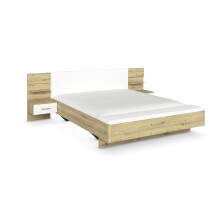 Bettanlage >Mosbach< in Eiche Artisan / weiß...
