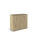 Kommode >Mosbach< in Eiche Artisan, Holzwerkstoff - 80x81x420cm (BxHxT)