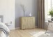 Kommode >Mosbach< in Eiche Artisan, Holzwerkstoff - 80x81x42cm (BxHxT)