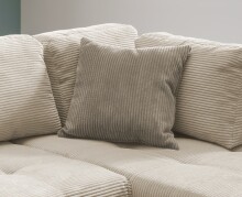 Polsterecke >Allin< Bettfunktion, beige / grau-braun, Cord - 250x66x190cm (BxHxT)