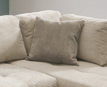 Polsterecke >Allin< Bettfunktion, beige / grau-braun, Cord - 250x66x190cm (BxHxT)