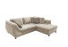 Polsterecke >Allin< Bettfunktion, beige / grau-braun, Cord - 250x66x190cm (BxHxT)