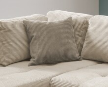 Polsterecke >Allin< Bettfunktion, beige / grau-braun, Cord - 250x66x190cm (BxHxT)