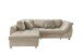 Polsterecke >Allin< Bettfunktion, beige / grau-braun, Cord - 250x66x190cm (BxHxT)