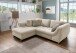 Polsterecke >Allin< Bettfunktion, beige / grau-braun, Cord - 250x66x190cm (BxHxT)