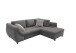 Polsterecke >Allin< Bettfunktion, grau / silber, Cord - 250x66x190cm (BxHxT)