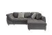 Polsterecke >Allin< Bettfunktion, grau / silber, Cord - 250x66x190cm (BxHxT)