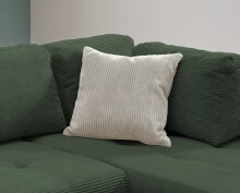 Polsterecke >Allin< Bettfunktion, moosgrün / silber, Cord - 250x66x190cm (BxHxT)