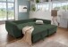 Polsterecke >Allin< Bettfunktion, moosgrün / silber, Cord - 250x66x190cm (BxHxT)