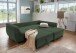 Polsterecke >Allin< Bettfunktion, moosgrün / silber, Cord - 250x66x190cm (BxHxT)