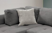 Polsterecke >Allin< Schlaffunktion, grau / silber , Cord - 250x66x190cm (BxHxT)