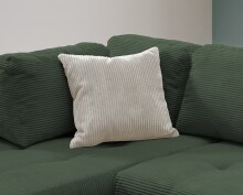 Polsterecke >Allin< Schlaffunktion, moosgrün / silber, Cord - 250x66x190cm (BxHxT)