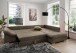 Polsterecke >Althea< Schlaffunktion, Rutsche, Bezug braun - 298x65x202 (BxHxT)