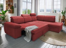 Ecksofa >Vasill< Schlaffunktion, Stauraum, Bezug in...