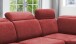 Ecksofa >Vasill< Schlaffunktion, Stauraum, Bezug in rot - 283x84x228cm (BxHxT)