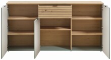 Sideboard >Ina< in Grün, Holzwerkstoff - 90x180x45cm (BxHxT)