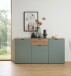 Sideboard >Ina< in Grün, Holzwerkstoff - 90x180x45cm (BxHxT)