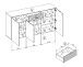 Sideboard >Ina< in Grün, Holzwerkstoff - 90x180x45cm (BxHxT)