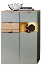 Highboard >Ina< in Grün, Holzwerkstoff -...