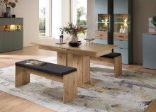 Esstisch >Ina< in Grün, Holzwerkstoff - 180x77x90cm (BxHxT)