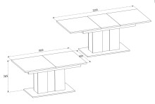 Esstisch >Ina< in Grün, Holzwerkstoff - 180x77x90cm (BxHxT)