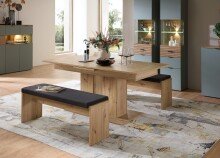 Esstisch >Ina< in Grün, Holzwerkstoff - 180x77x90cm (BxHxT)