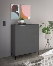 Kommode >Santorin< inkl. Gestell, in Anthrazit - 90x112x40cm (BxHxT)