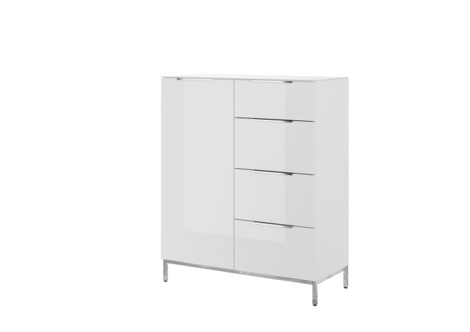 Kombikommode >Santorin< inkl. Gestell, in Weiß - 90x112x40cm (BxHxT)