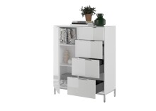 Kombikommode >Santorin< inkl. Gestell, in Weiß - 90x112x40cm (BxHxT)