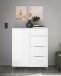Kombikommode >Santorin< inkl. Gestell, in Weiß - 90x112x40cm (BxHxT)